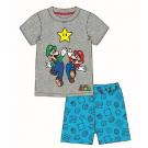 Pyžamo Super Mario , Velikost - 110 , Barva - Modro-šedá