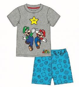 Pyžamo Super Mario , Velikost - 110 , Barva - Modro-šedá