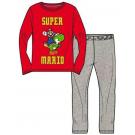 Pyžamo Super Mario , Velikost - 140 , Barva - Červeno-šedá