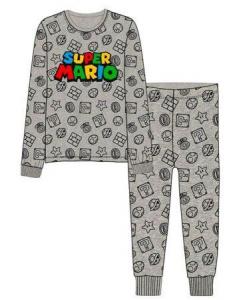 Pyžamo Super Mario , Velikost - 116 , Barva - Šedá