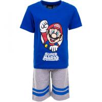 Pyžamo Super Mario , Velikost - 104 , Barva - Modro-šedá