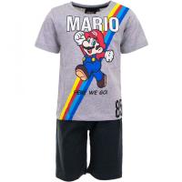 Pyžamo Super Mario , Velikost - 104 , Barva - Šedá