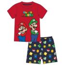 Pyžamo Super Mario , Velikost - 140 , Barva - Červeno-modrá
