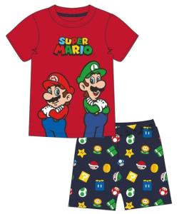 Pyžamo Super Mario , Velikost - 140 , Barva - Červeno-modrá