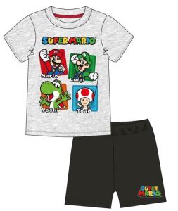Pyžamo Super Mario , Velikost - 110 , Barva - Černo-šedá