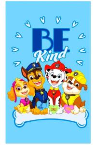 Ručník Tlapková Patrola Be Kind , Barva - Světlo modrá , Rozměr textilu - 30x50