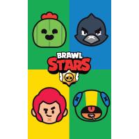 Uterák Brawl Stars Portréty , Barva - Barevná , Rozměr textilu - 30x50