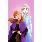 Ručník Ledové Království Anna a Elsa , Barva - Fialová , Rozměr textilu - 30x50