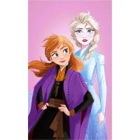 Ručník Ledové Království Anna a Elsa , Barva - Fialová , Rozměr textilu - 30x50