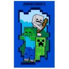Ručník Minecraft Steve a Zombie , Barva - Tmavo modrá , Rozměr textilu - 30x50