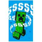 RUČNÍK MINECRAFT , Barva - Modrá , Rozměr textilu - 30x50