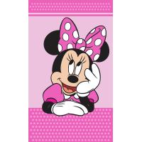 Ručník Minnie Hvězdná Přání 30x50 cm , Barva - Ružová , Rozměr textilu - 30x50