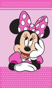 Ručník Minnie Hvězdná Přání 30x50 cm , Barva - Ružová , Rozměr textilu - 30x50