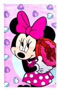 Uterák Minnie srdce , Barva - Ružová , Rozměr textilu - 30x50
