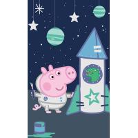 Ručník Prasátko Pepina Tomík Astronaut , Barva - Tmavo modrá , Rozměr textilu - 30x50