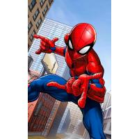 Ručník Spiderman City , Barva - Modrá , Rozměr textilu - 30x50