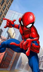 Ručník Spiderman City , Barva - Modrá , Rozměr textilu - 30x50
