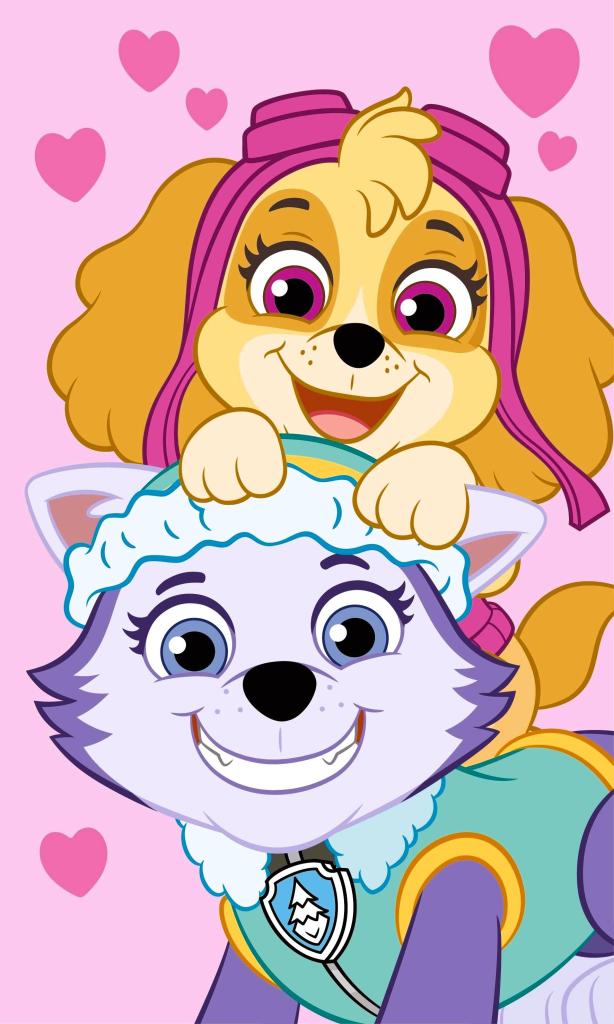 Ručník Tlapková Patrola Skye a Everest