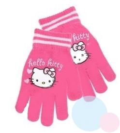 Rukavice Hello Kitty , Velikost - Uni , Barva - Malinová