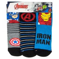 Ponožky Avengers 3ks , Velikost ponožky - 23-26 , Barva - Modrá