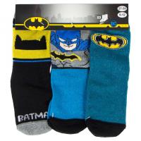 PONOŽKY BATMAN 3 ks , Velikost ponožky - 23-26 , Barva - Modrá