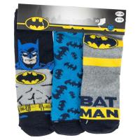 PONOŽKY BATMAN 3ks , Velikost ponožky - 23-26 , Barva - Modro-šedá