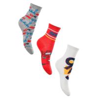 Ponožky Cars 3 ks , Velikost ponožky - 23-26 , Barva - Barevná