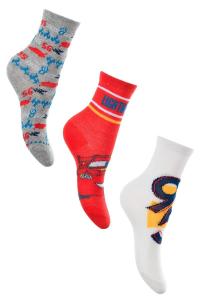 Ponožky Cars 3 ks , Velikost ponožky - 23-26 , Barva - Barevná