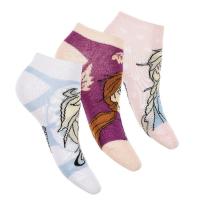 Ponožky Ledové Království 3 ks , Velikost ponožky - 23-26 , Barva - Barevná