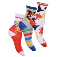 PONOŽKY HARRY POTTER 3ks , Velikost ponožky - 23-26 , Barva - Barevná