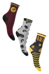 Ponožky Harry Potter 3 kusy , Velikost ponožky - 23-26 , Barva - Barevná