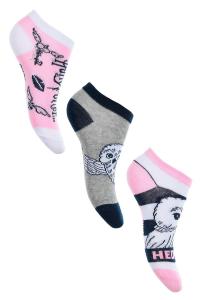 PONOŽKY HARRY POTTER 3 ks , Velikost ponožky - 23-26 , Barva - Růžovo-šedá
