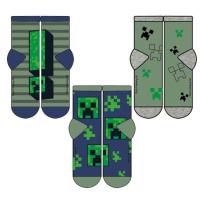 Ponožky Minecraft 3 kusy , Velikost ponožky - 27-30 , Barva - Barevná