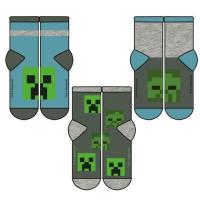 PONOŽKY MINECRAFT 3ks , Velikost ponožky - 27-30 , Barva - Barevná