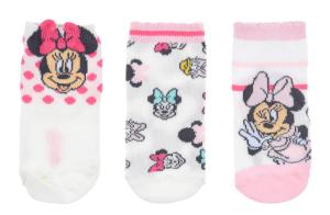 Ponožky Minnie 3 ks , Velikost ponožky - 0-6 měsíců , Barva - Ružová