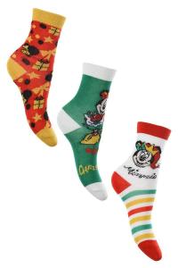 Ponožky Vianoce Minnie 3ks , Velikost ponožky - 23-26 , Barva - Barevná