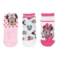 Ponožky Minnie 3ks , Velikost ponožky - 0-6 měsíců , Barva - Ružová