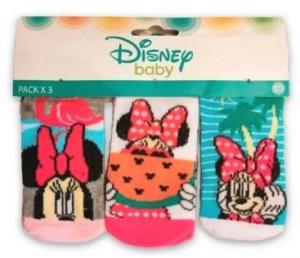 Ponožky Minnie 3ks , Barva - Ružová