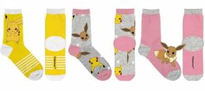 Ponožky Pokémon 3ks , Velikost ponožky - 23-26 , Barva - Barevná