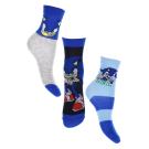 Sada 3 ks Ponožky Sonic Modrá , Velikost ponožky - 23-26 , Barva - Modrá