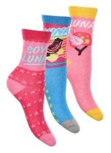 Ponožky Soy Luna 3 ks , Velikost ponožky - 23-26 , Barva - Barevná