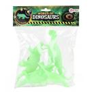 Figúrky dinosaurus svietiace 4ksd , Barva - Zelená