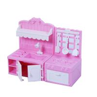 Sada nábytok mini pre bábiky , Barva - Ružová