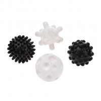 Súprava senzorických hračiek Akuku balóniky 4ks 6 cm , Barva - Bielo-čierna