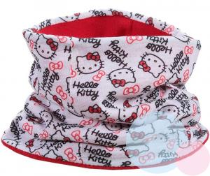 Šál Hello Kitty s maskou , Barva - Bielo-červená