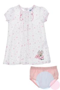 Šatôčky a nohavičky Minnie baby , Velikost - 68 , Barva - Bílo-růžová