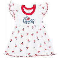 Šatičky New Baby Cherry , Velikost - 80 , Barva - Bielo-červená