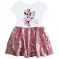 Šaty Minnie Mouse , Velikost - 104 , Barva - Bílo-růžová