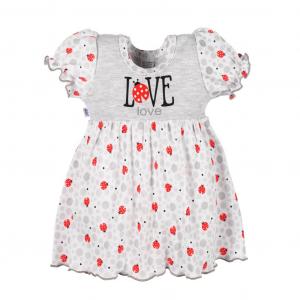 Šaty New Baby Ladybird , Barva - Šedá