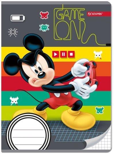 Zošit A5 MICKEY MOUSE štvorčekový - černý